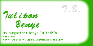 tulipan benye business card